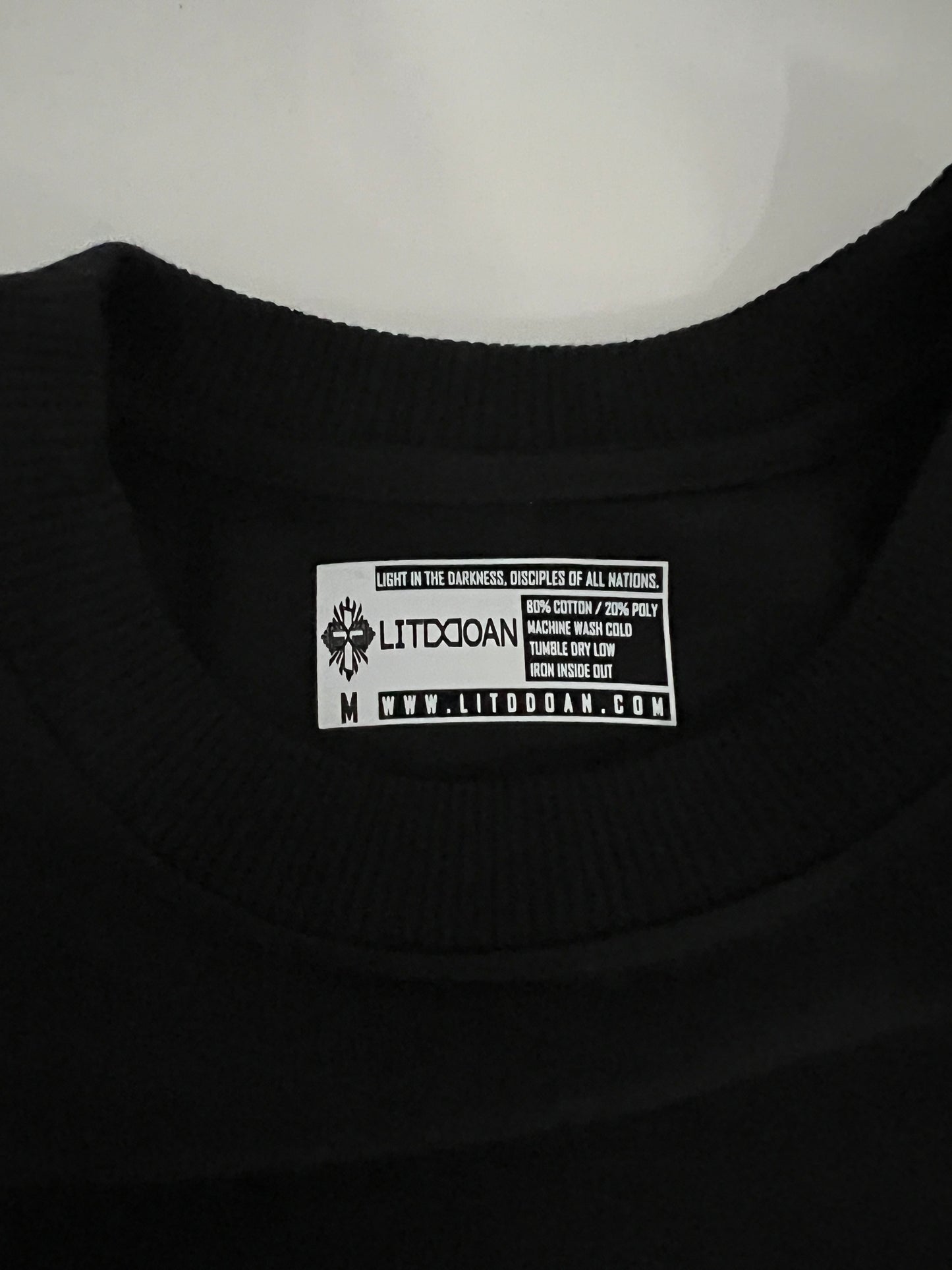 LITDDOAN Classic Logo Tee – Black Light Super Heavyweight