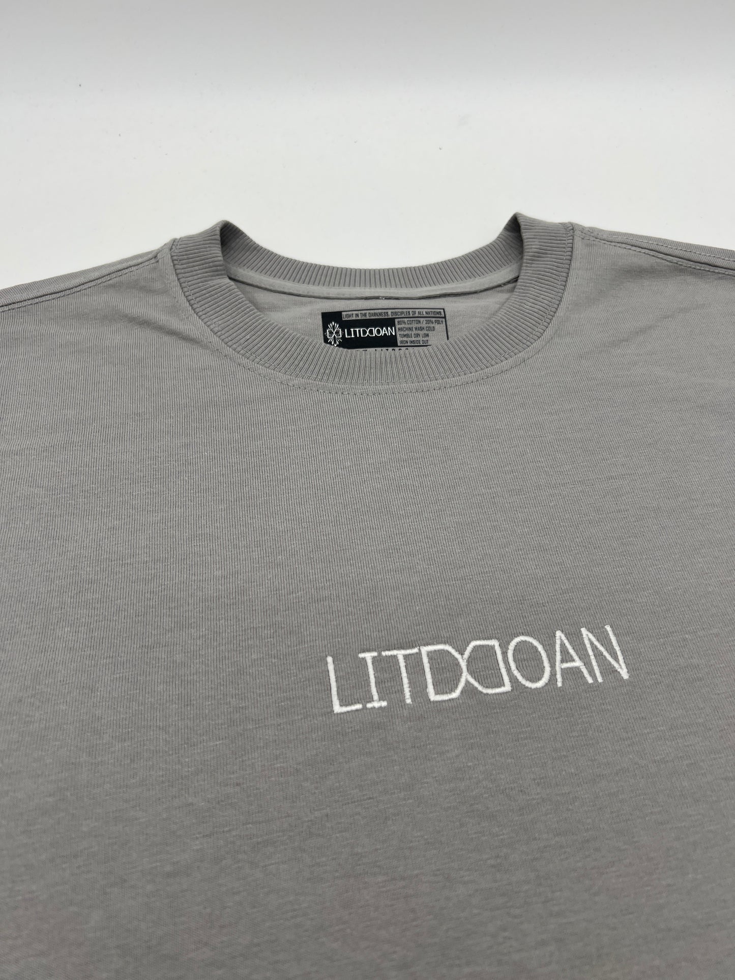 LITDDOAN Classic Logo Tee – Gravel Super Heavyweight